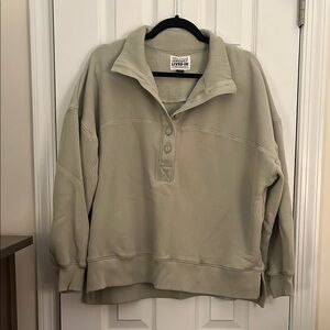 AE Big Hug V Neck Waffle Sweat Shirt